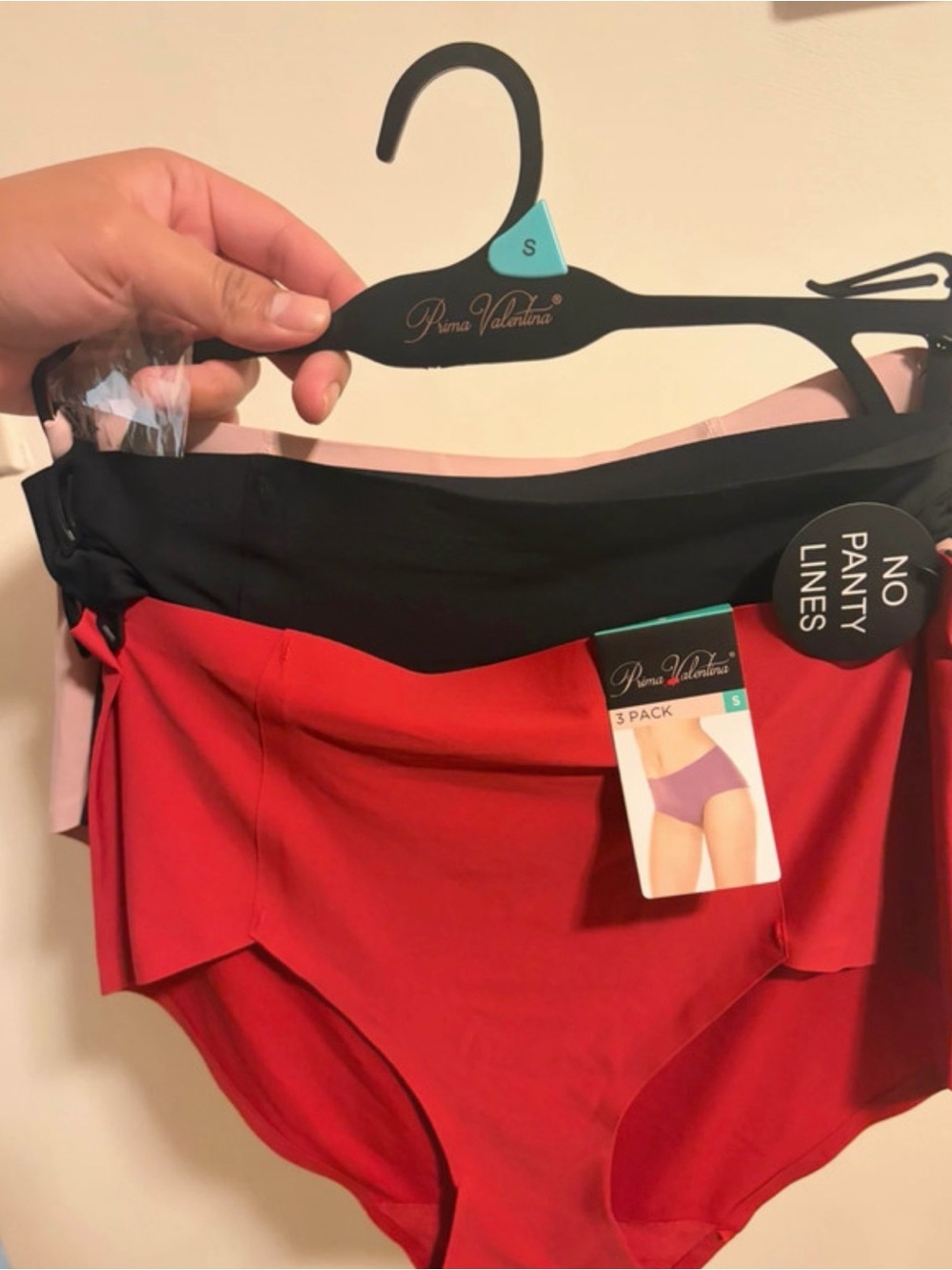 Valentina Seamless High-Waist Briefs - Red, Black, Blush (3-Pack)
